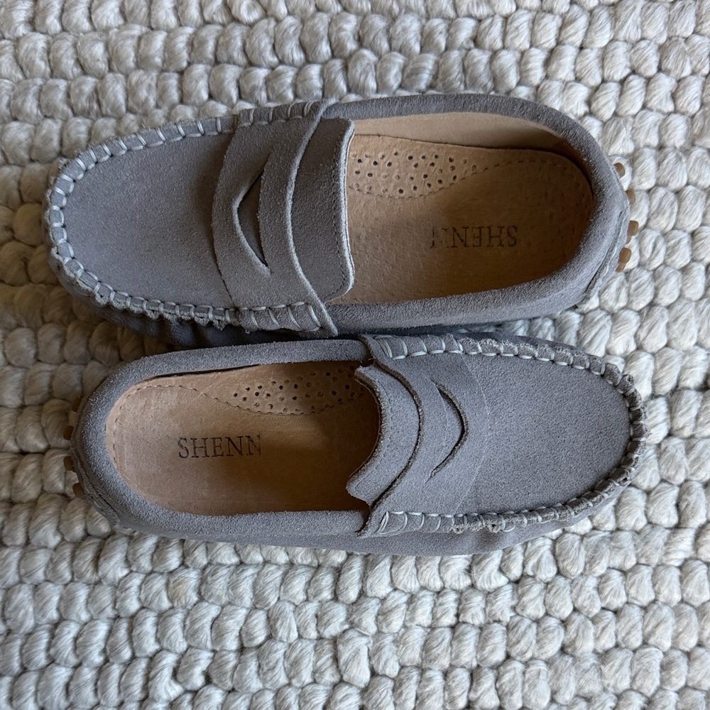 Gray Kids Loafers